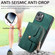 iPhone 15 Crossbody Multi-function Zipper Wallet Phone Case - Green