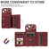 iPhone 15 Crossbodys Card Bag Ring Holder Leather Phone Case - Red