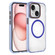 iPhone 15 Crystal TPU Hybrid PC MagSafe Phone Case - Transparent Blue