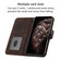 iPhone 15 Cubic Skin Feel Flip Leather Phone Case - Brown