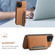 iPhone 15 Denior D13 Retro Texture Leather MagSafe Card Bag Phone Case - Brown