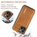 iPhone 15 DG.MING M1 Series 3-Fold Multi Card Wallet Leather Phone Case - Brown