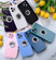iPhone 15 Diamond Frosted Glass PC Phone Case - Baby Blue