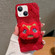 iPhone 15 Doll Plush PU Hybrid PC Phone Case - Red