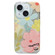 iPhone 15 Double Sided IMD Full Coverage TPU Phone Case - Pink Blue Flowers