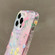iPhone 15 Double Sided IMD Full Coverage TPU Phone Case - Pink Blue Flowers