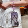iPhone 15 Dual-Love Leaves Gradient Glitter Bracelets Magsafe TPU Phone Case - Purple