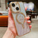 iPhone 15 Dual-Love Leaves Gradient Glitter Magsafe TPU Phone Case - Gold