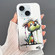 iPhone 15 Dual-sided IMD Animal Graffiti TPU + PC Phone Case - Melting Green Orange Dog