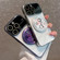 iPhone 15 Electroplated Large Window Bracket PC Phone Case - Transparent