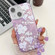 iPhone 15 Electroplating Flowers Plants Texture Wristband TPU Phone Case - Pale Purple FlowerFL11