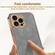 iPhone 15 Electroplating Lambskin Leather Phone Case - Grey