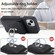 iPhone 15 Electroplating Skin-feel Leather Ring Card Wallet Phone Case - Black