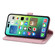 iPhone 15 Embossed Flower Zipper Leather Phone Case - Pink
