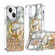 iPhone 15 Epoxy CD Texture Lens Holder MagSafe Phone Case - Gold