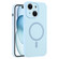 iPhone 15 Fine Hole Pure Color Liquid Silicone MagSafe Phone Case - Sierra Blue