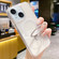 iPhone 15 Glitter MagSafe Magnetic Phone Case with Stand - Transparent White