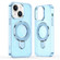 iPhone 15 Glitter Ring Holder MagSafe Phone Case - Blue