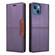 iPhone 15 GQUTROBE G01 RFID Anti-theft Leather Phone Case - Purple