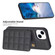 iPhone 15 Grid Card Slot Holder Phone Case - Black