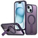 iPhone 15 Honeycomb Cooling MagSafe Holder Phone Case - Purple