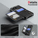 iPhone 15 Horizontal Flip Card Bag Holder Leather Phone Case - Black