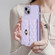 iPhone 15 Horizontal Wallet Rhombic Leather Phone Case - Purple