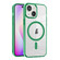 iPhone 15 Ice Color Magnetic Series TPU Hybrid Acrylic Magsafe Phone Case - Green