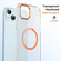 iPhone 15 Ice Feel HD Transparent MagSafe PC Full Coverage Phone Case - Orange