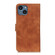 iPhone 15 KHAZNEH Retro Texture Leather Phone Case - Brown