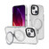 iPhone 15 Kingsteel Wolf MagSafe Holder Transparent Phone Case - White