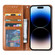iPhone 15 Knead Skin Texture Flip Leather Phone Case - Black