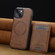 iPhone 15 LC.IMEEKE L3 Series Detachable RFID Card Bag Magsafe Phone Case - Brown