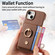 iPhone 15 Litchi Leather Oil Edge Ring Card Back Phone Case - Brown
