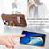 iPhone 15 Litchi Leather Oil Edge Ring Card Back Phone Case - Brown