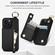 iPhone 15 Litchi Texture Zipper Double Buckle Card Bag Phone Case - Black