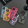 iPhone 15 MagSafe Colorful Wavy Circle PC Hybrid TPU Phone Case - Blue