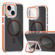 iPhone 15 Magsafe Dual-Color Carbon Fiber Lens Film Phone Case with Lens Fold Holder - Orange