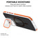 iPhone 15 Magsafe Dual-Color Carbon Fiber Lens Film Phone Case with Lens Fold Holder - Orange
