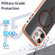 iPhone 15 Magsafe Dual-Color Carbon Fiber Lens Film Phone Case with Lens Fold Holder - Orange