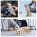 iPhone 15 Matte Skin Feel Wristband Holder MagSafe Phone Case - Brown