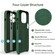 iPhone 15 Microfiber Liquid Silicone Shockproof Phone Case - Dark Green