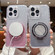iPhone 15 Mirror Holder Glitterr MagSafe Phone Case - Silver