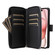 iPhone 15 Nine-card Slots Zipper Wallet Bag Leather Phone Case - Black