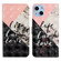iPhone 15 Oil Embossed 3D Drawing Leather Phone Case - Stitching Marble