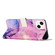 iPhone 15 Painted Marble Pattern Leather Phone Case - Purple