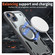 iPhone 15 PC Hybrid TPU Armor MagSafe Ring Holder Phone Case - Grey