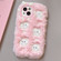 iPhone 15 Plush Embroidery Full Coverage Phone Case - Pink + White Pig