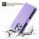 iPhone 15 POLA Love Multi-Card Slots Zipper Wallet Leather Phone Case - Purple