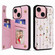 iPhone 15 Printed Double Buckle RFID Anti-theft Phone Case - Dried Flower World